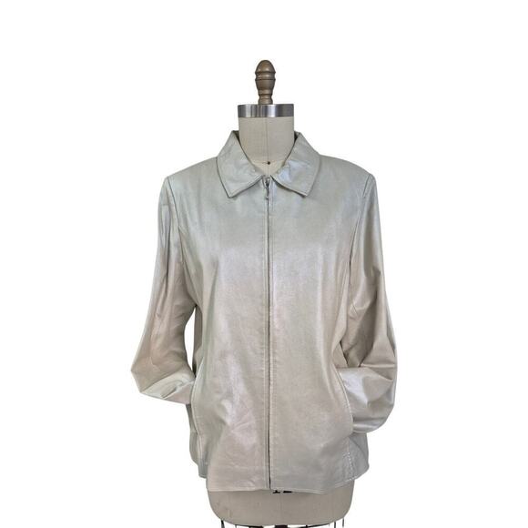 Chadwick's of Boston Women's Pearl Leather Jacket XL - Picture 1 of 7